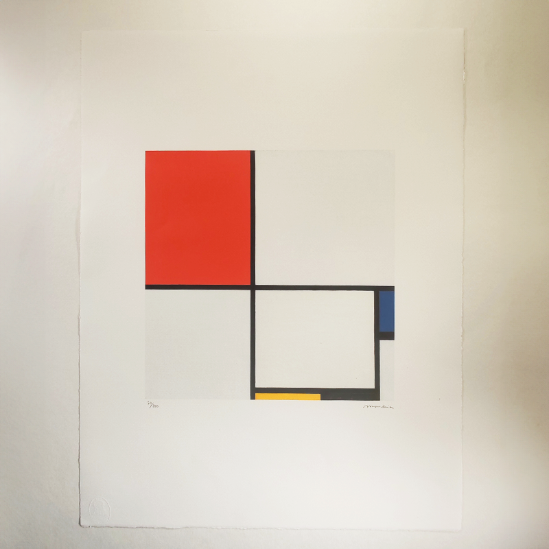 1970s Piet Mondrian Limited Series Lithograph.