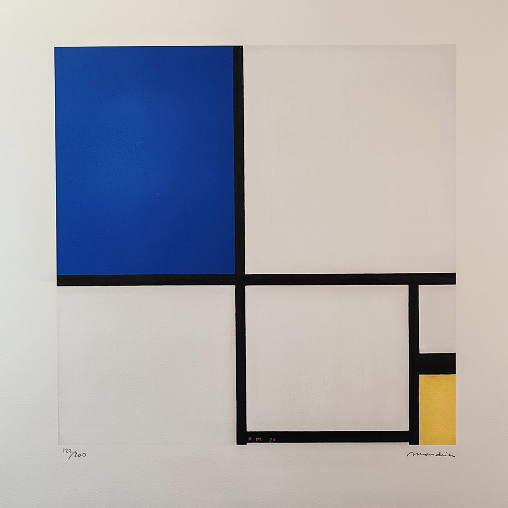 1970s Piet Mondrian Limited Edition Lithograph.