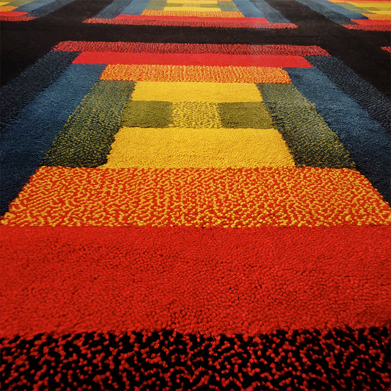 1980S Geometric Rug "Country" by Missoni for T&J Vestor in Pure Wool,