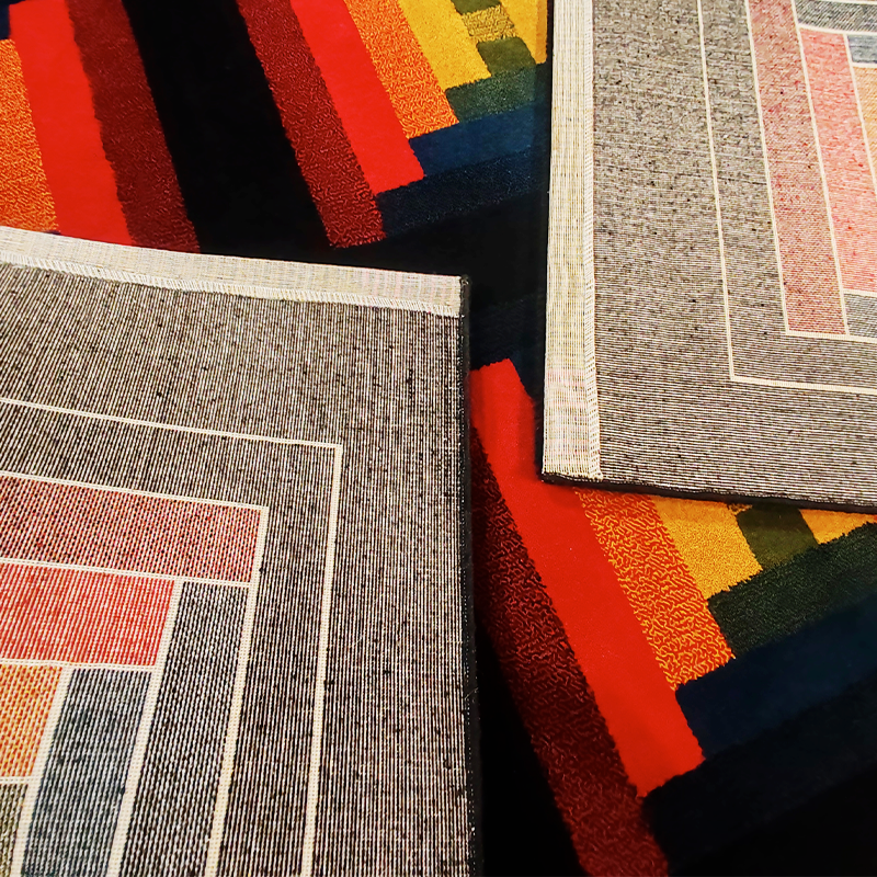 1980S Geometric Rug "Country" by Missoni for T&J Vestor in Pure Wool,