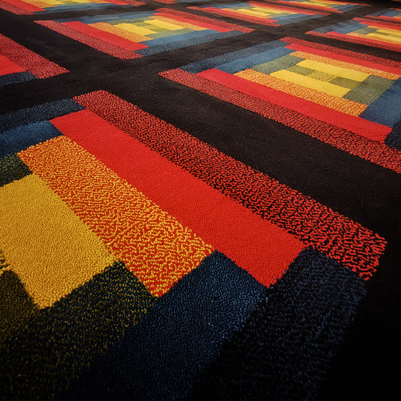 1980S Geometric Rug "Country" by Missoni for T&J Vestor in Pure Wool,