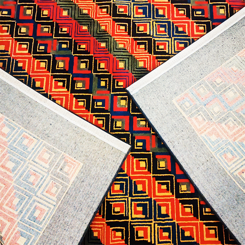 1980S Geometric Rug "Diagonal" by Missoni for T&J Vestor in Pure Wool.