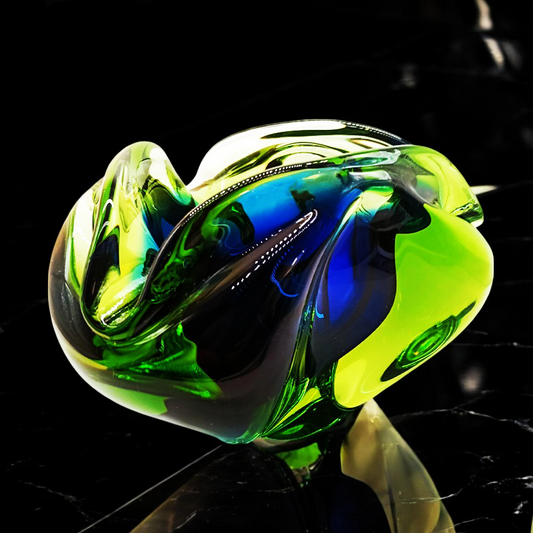 1960s Stunning Big Ashtray or Catch-all in Murano Glass by Flavio Poli. Made in Italy