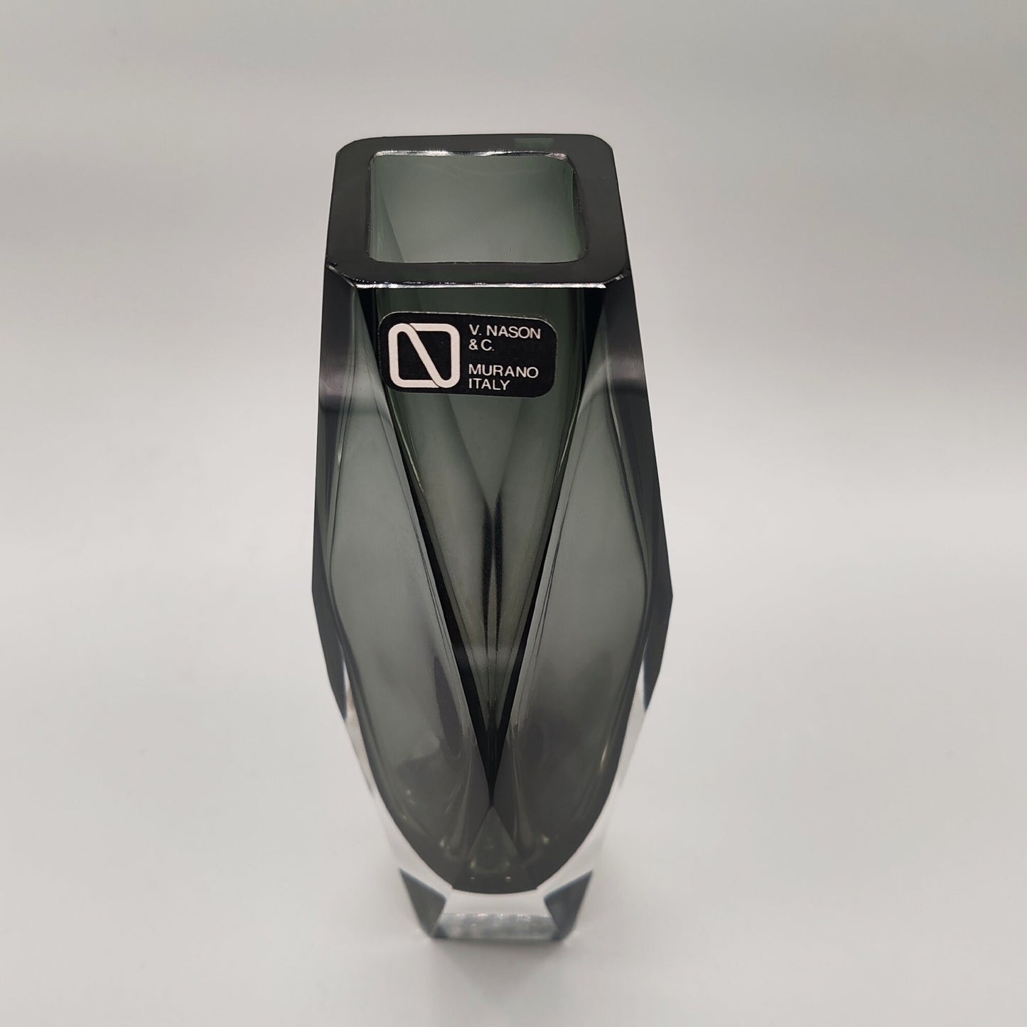 Vintage multifaceted Vase in Murano Glass by Nason - 1960s