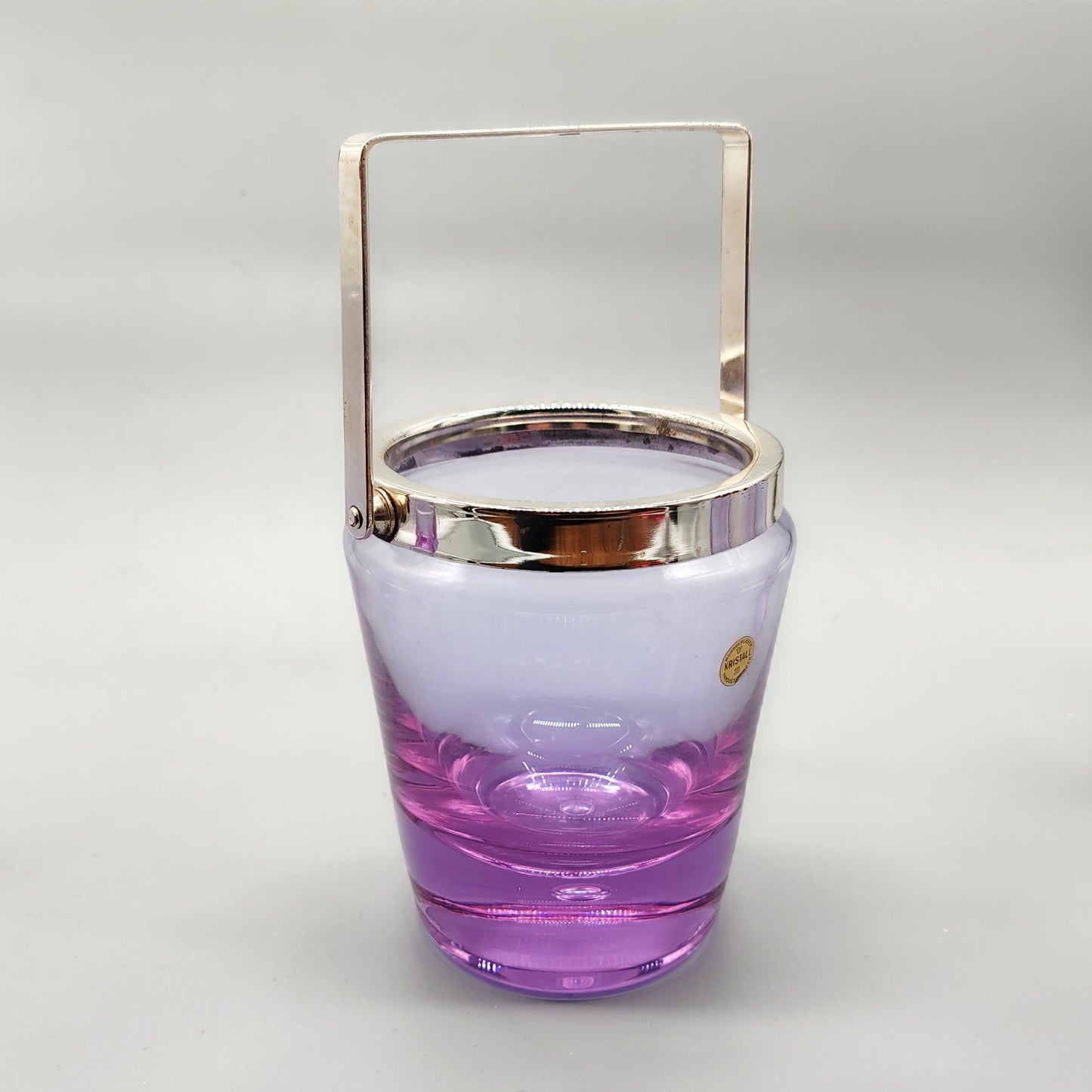 Vintage Crystal set with Ice Bucket and 4 Glasses by VB Kristall - 1970s