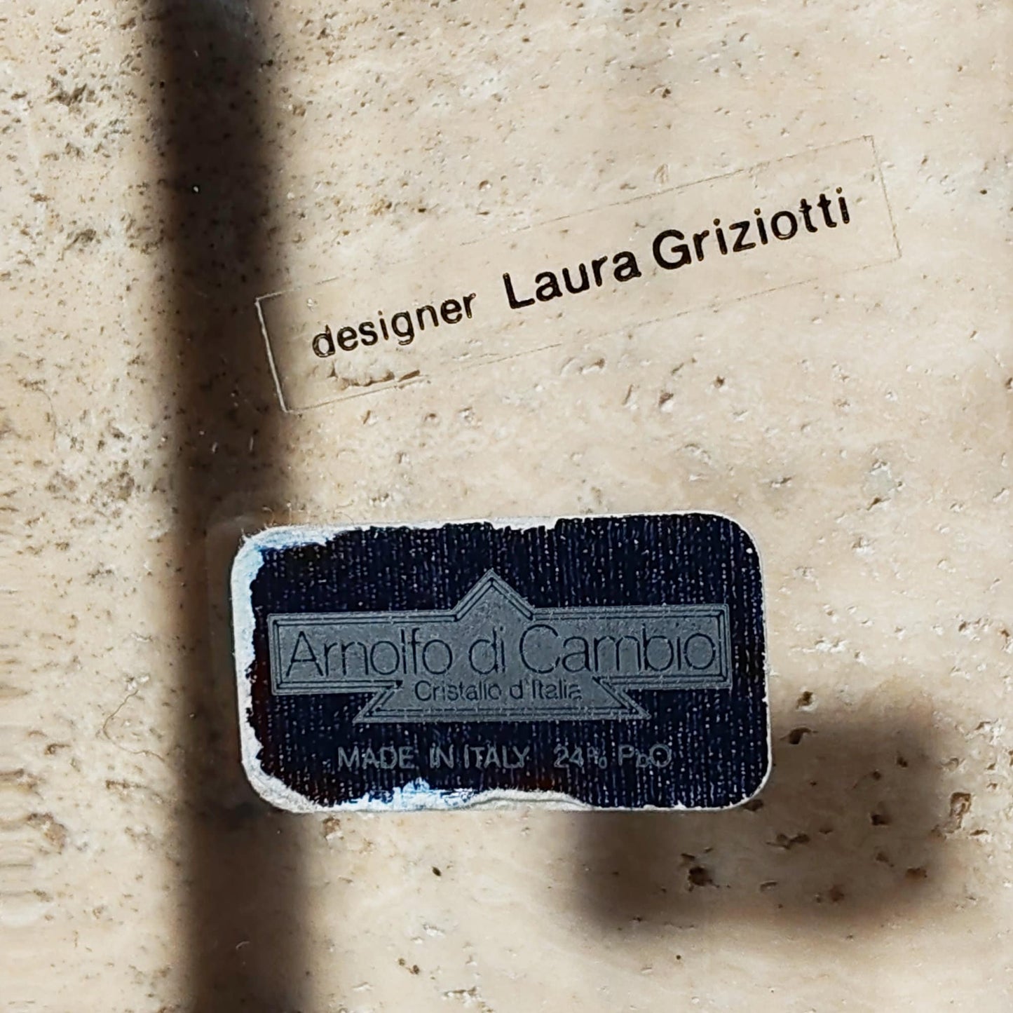 Vintage Ashtray or Catch-all in Crystal by Laura Griziotti for Arnolfo di Cambio - 1970s