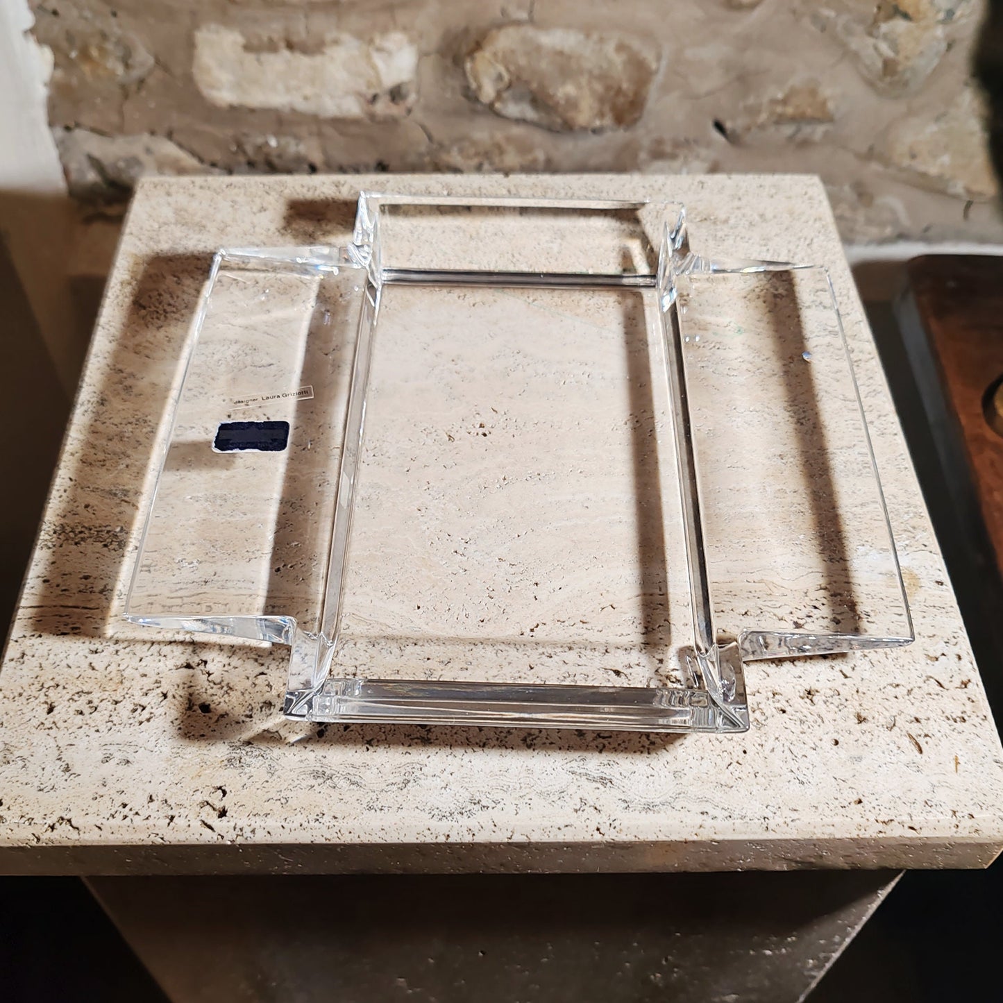 Vintage Ashtray or Catch-all in Crystal by Laura Griziotti for Arnolfo di Cambio - 1970s