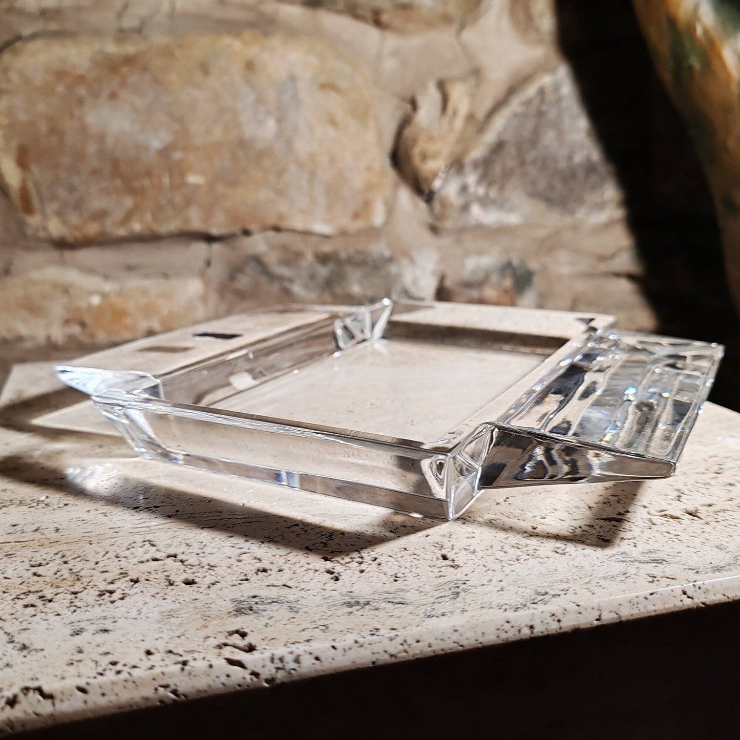 Vintage Ashtray or Catch-all in Crystal by Laura Griziotti for Arnolfo di Cambio - 1970s