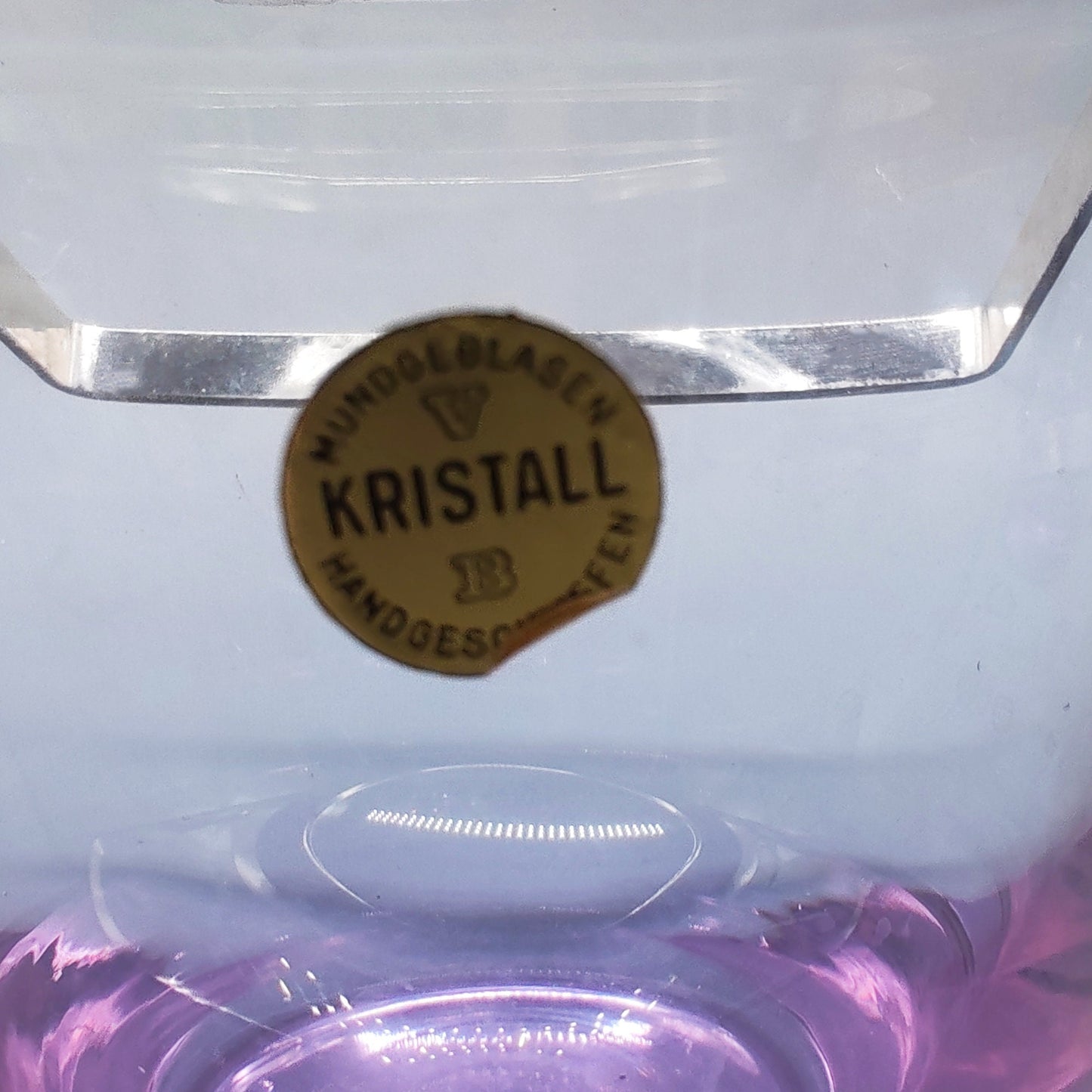 Vintage Crystal set with Ice Bucket and 4 Glasses by VB Kristall - 1970s