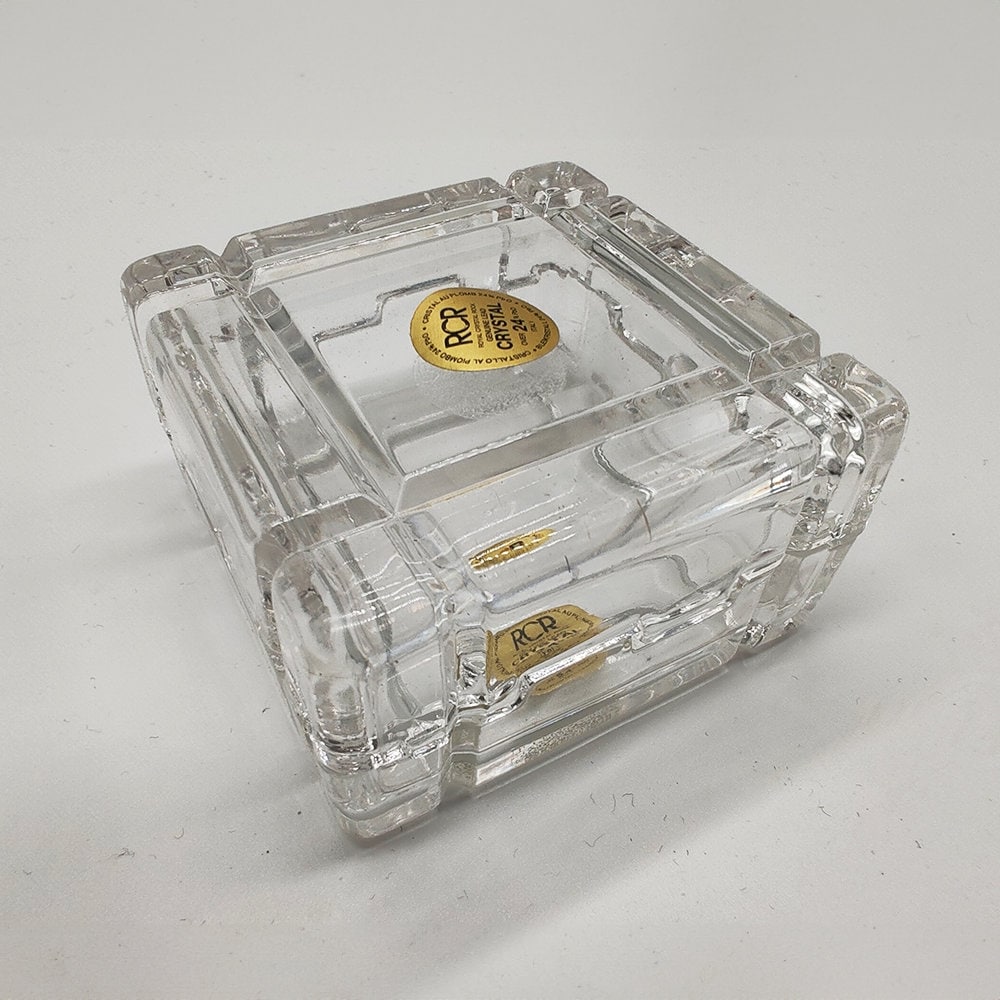 Vintage Set of Crystal jewelery Boxes by RCR - Set of Three - Italy 1970s.