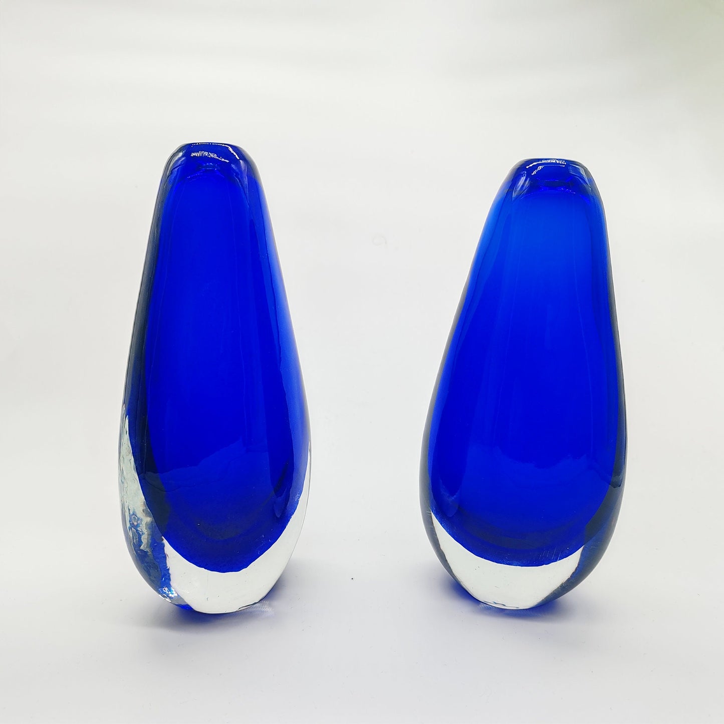 Vintage Vases in Murano Glass by Flavio Poli for Seguso. Set of 2 - 1960s.