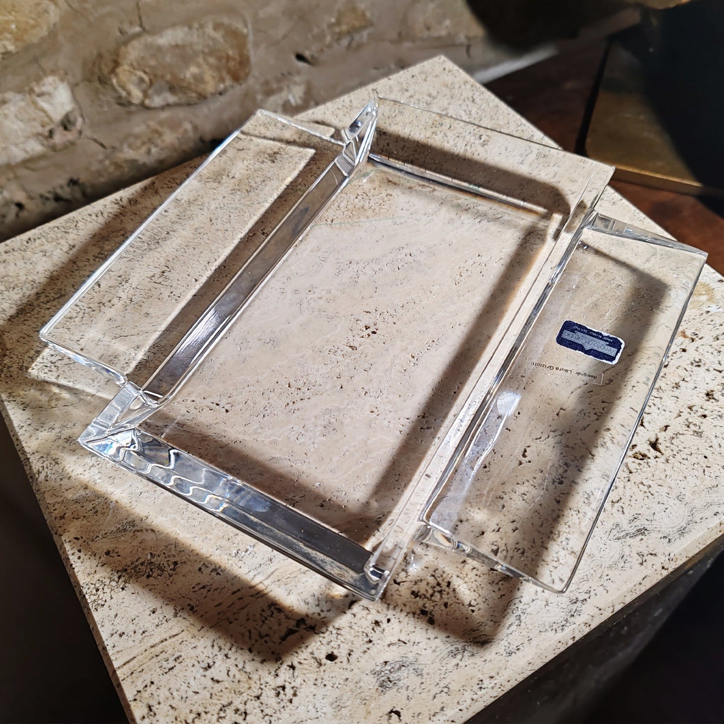 Vintage Ashtray or Catch-all in Crystal by Laura Griziotti for Arnolfo di Cambio - 1970s