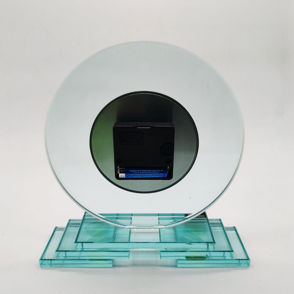 Vintage Crystal Table Clock by Omodomo - 1970s