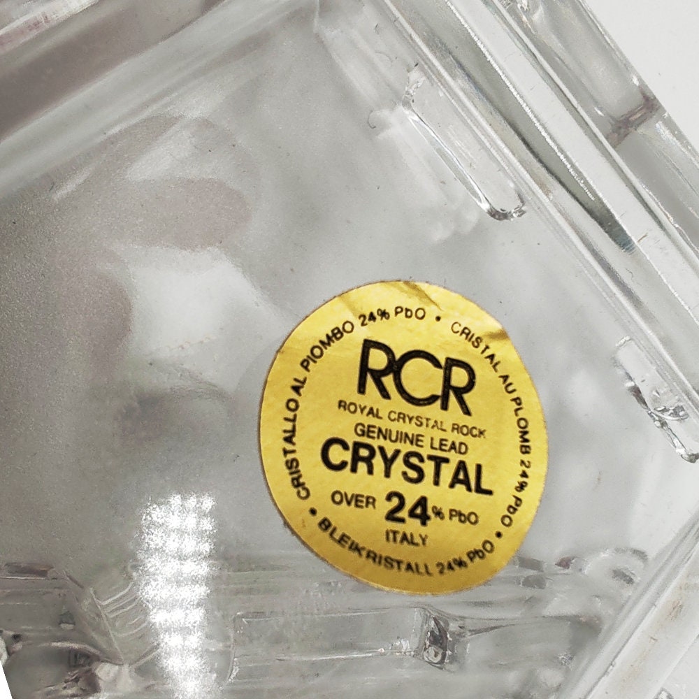 Vintage Set of Crystal jewelery Boxes by RCR - Set of Three - Italy 1970s.