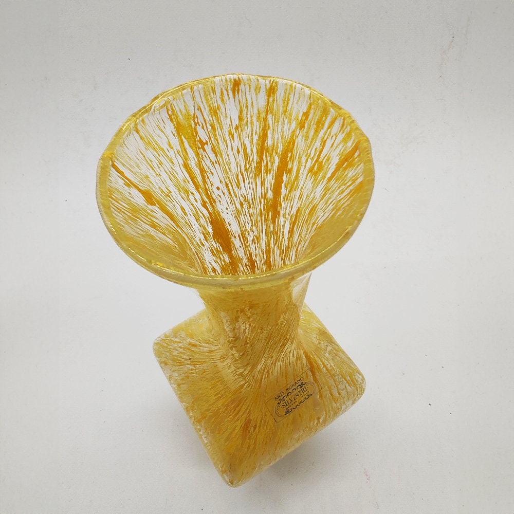 Vintage little Vase Hand Carved in Murano glass by Silvestri - Arte Murano -1960s