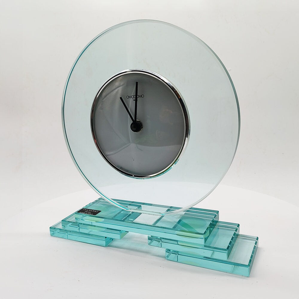 Vintage Crystal Table Clock by Omodomo - 1970s