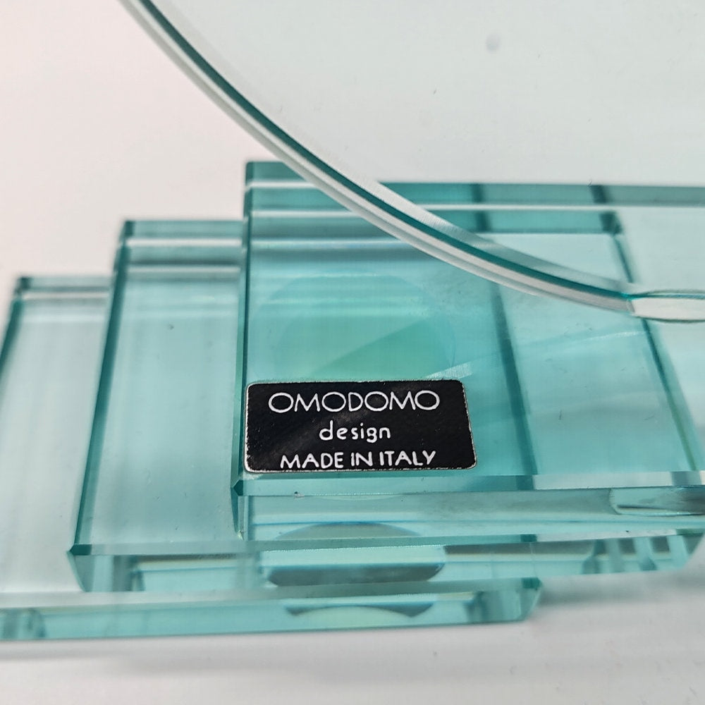 Vintage Crystal Table Clock by Omodomo - 1970s