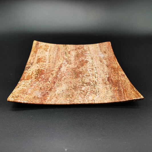 Wonderful Vintage Tray or Empty Pocket in Travertine. Made in Italy -1970s