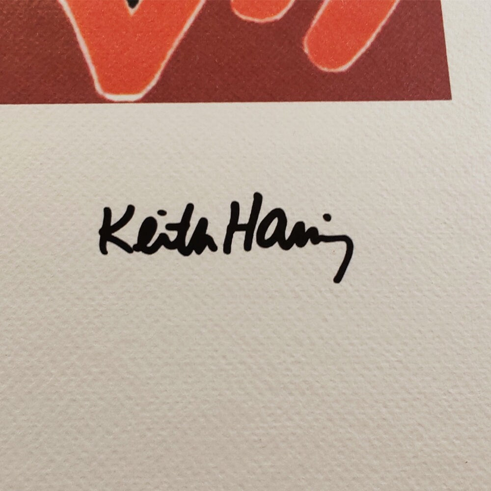 1990s Keith Haring Limited Edition Lithograph Numbered in Pencil.