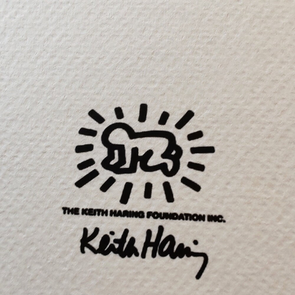 1990s Keith Haring Limited Edition Lithograph Numbered in Pencil.