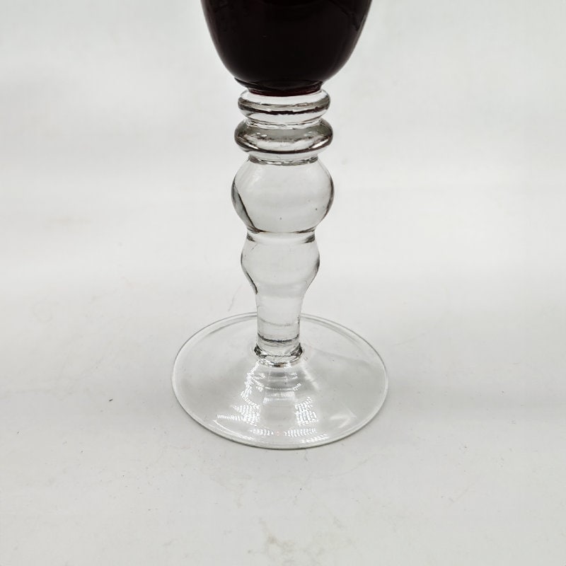 1960s Astonishing six Ruby Glasses in Murano Glass. 9.05 h in. - 23 h cm.