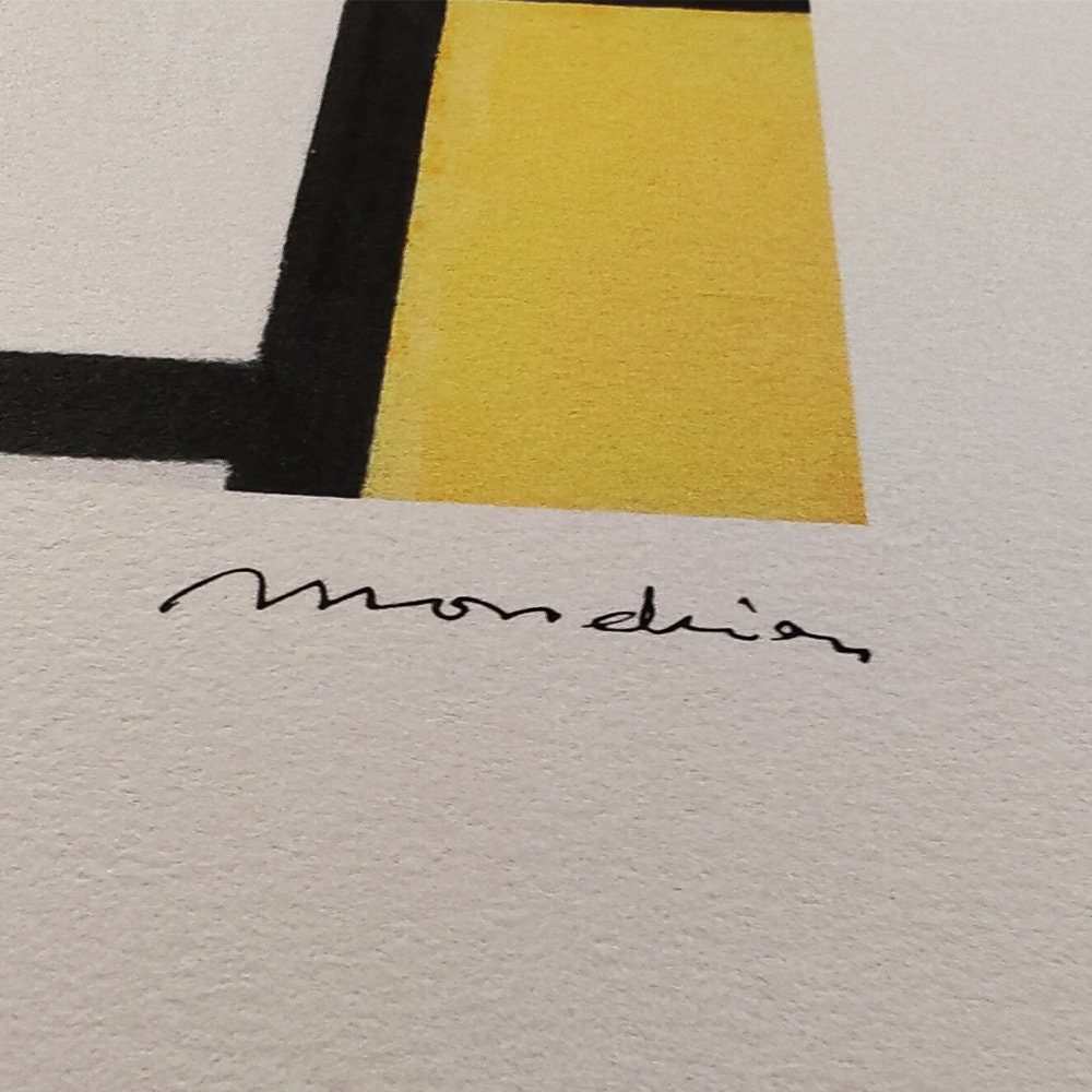 1970s Piet Mondrian Limited Edition Lithograph Numbered in Pencil.
