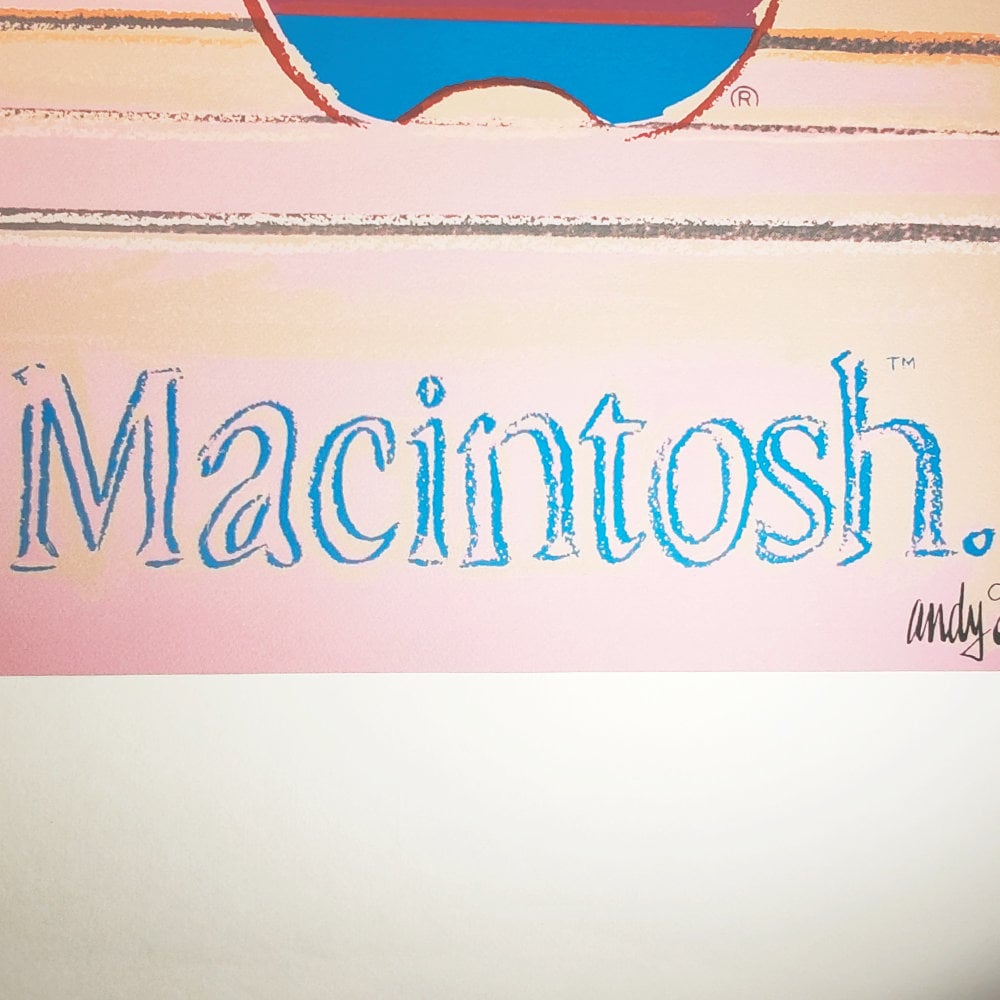 1980s Andy Warhol "Apple - Macintosh" Limited Edition Lithograph by CMOA Numbered in Pencil.