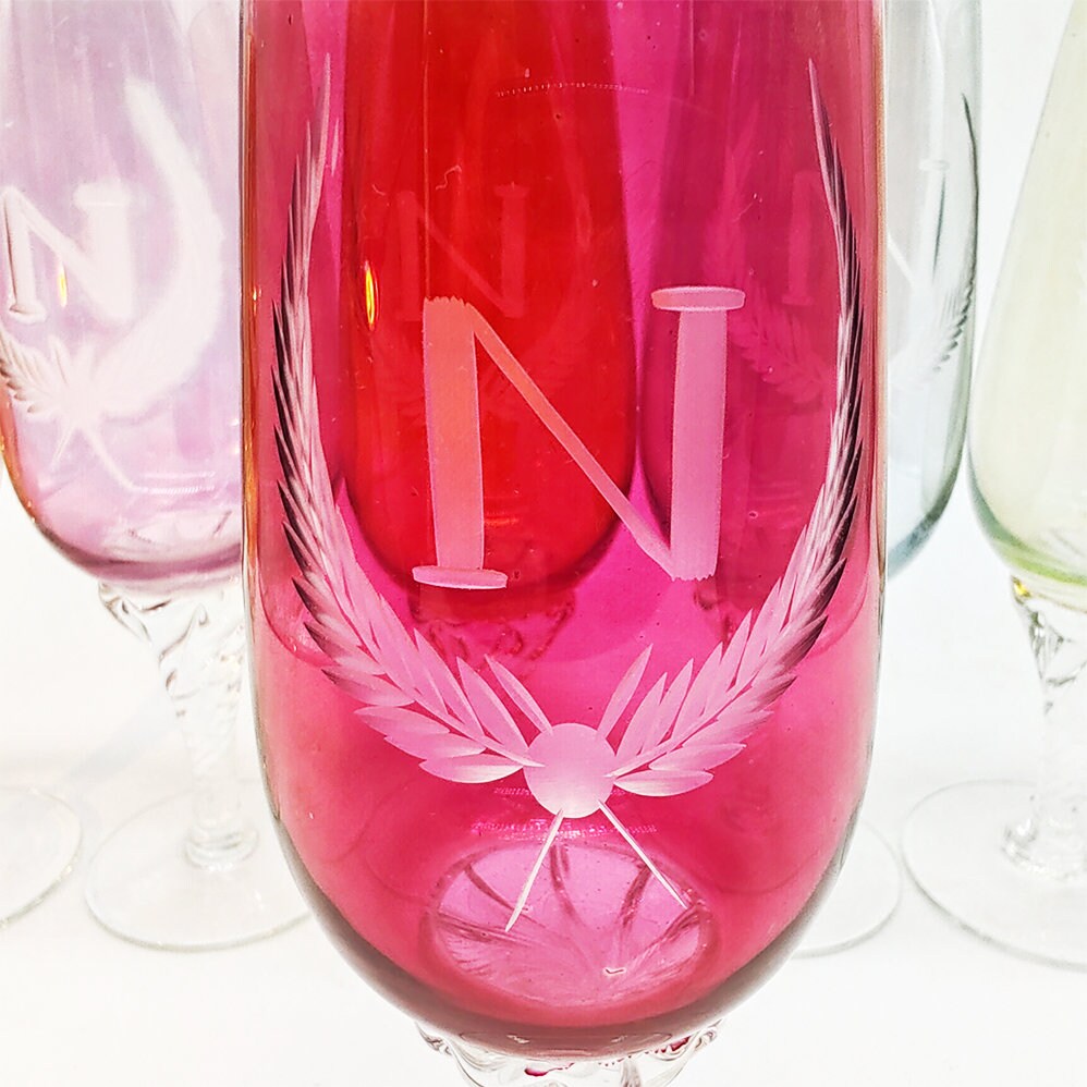 1970s Set of 6 Wine Glasses by Napoleon.