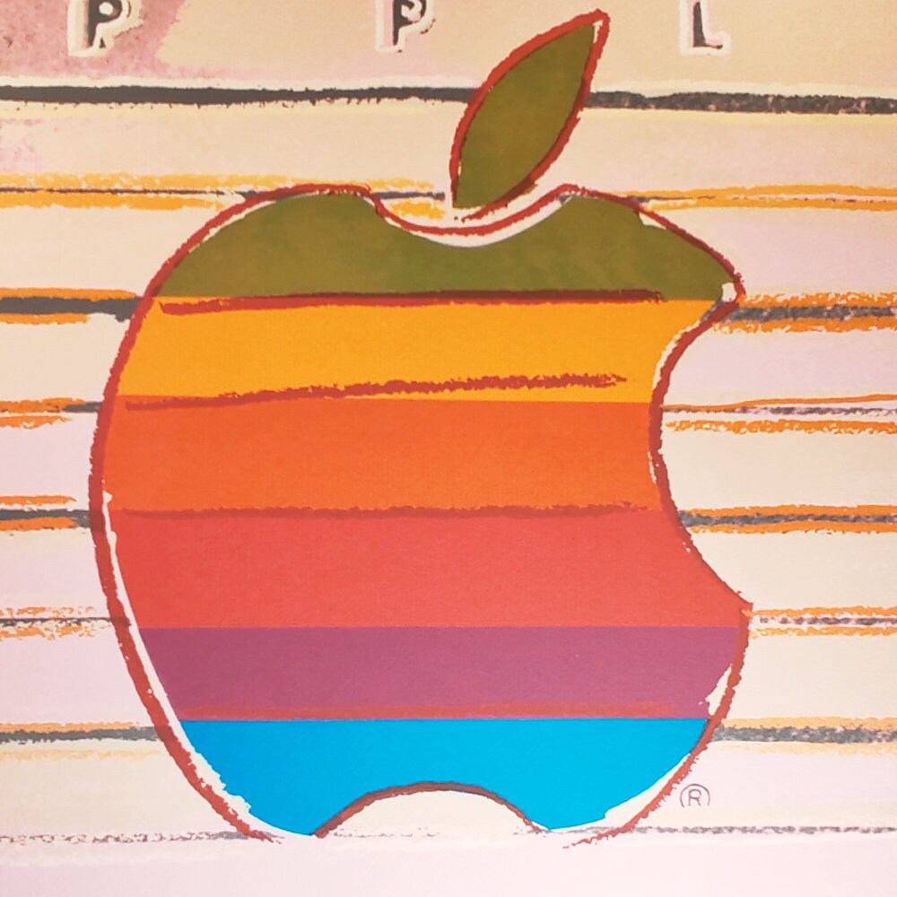 1980s Andy Warhol "Apple - Macintosh" Limited Edition Lithograph by CMOA Numbered in Pencil.