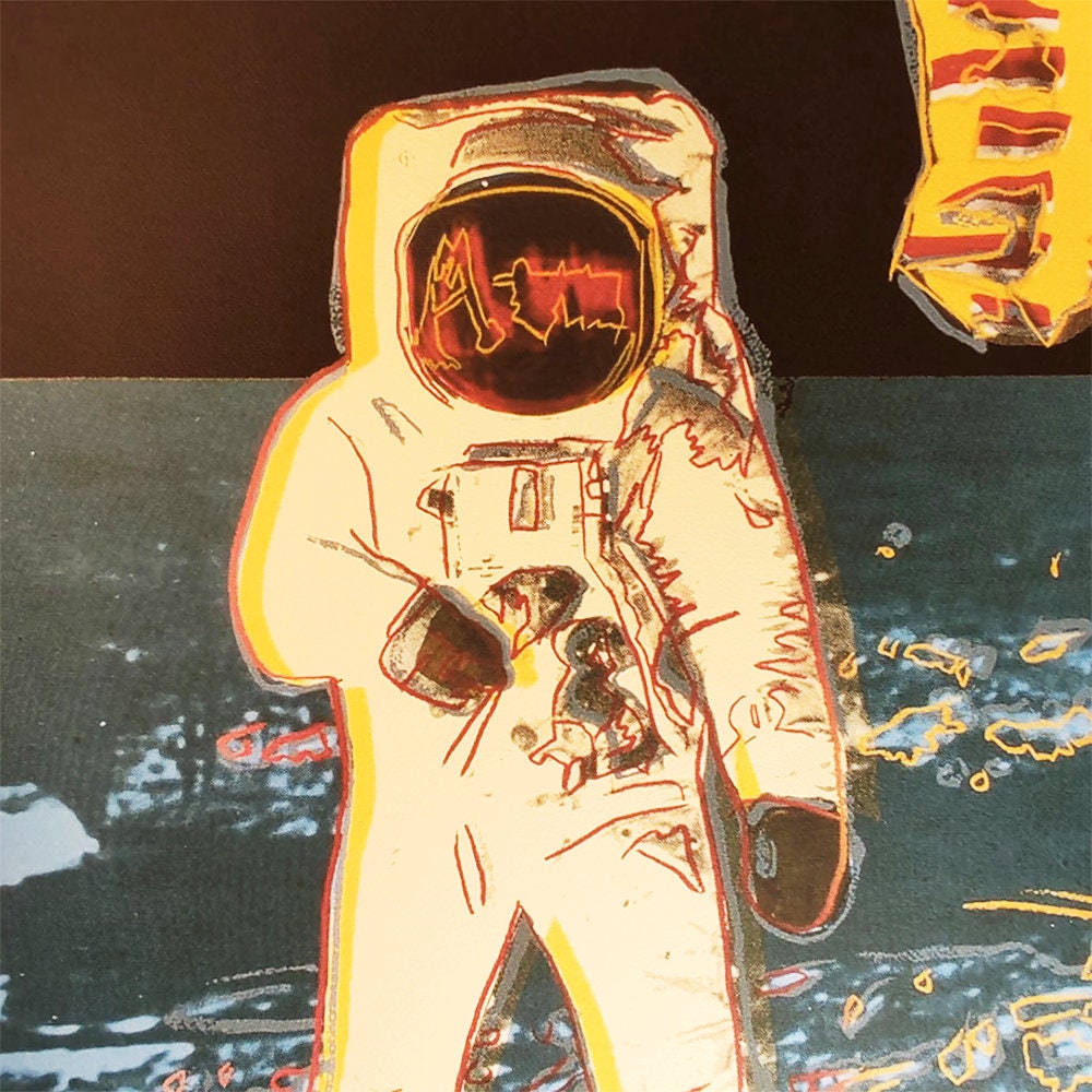1980s Andy Warhol "The Moon" Limited  Edition Lithograph by CMOA Numbered in Pencil.