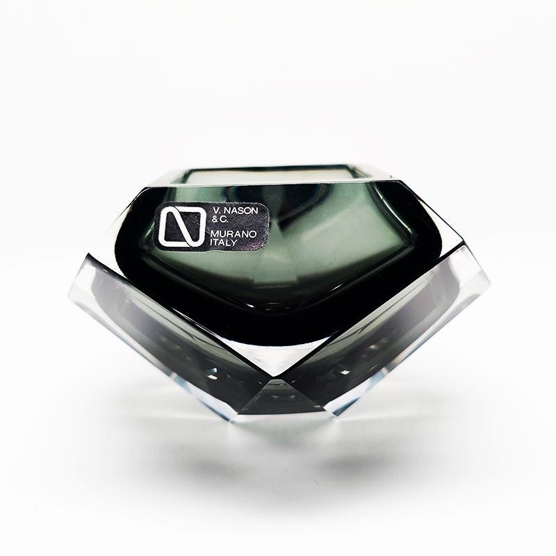 1960s Stunning Big Ashtray or Catch-all in Murano Glass by Nason.  Made in Italy.