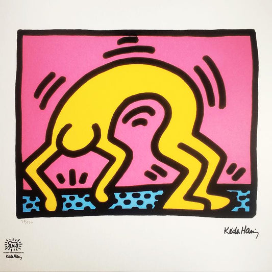 1990s Keith Haring Limited Edition Lithograph Numbered in Pencil.
