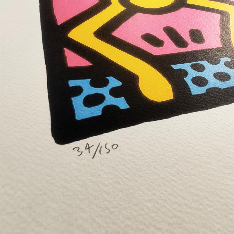 1990s Keith Haring Limited Edition Lithograph Numbered in Pencil.
