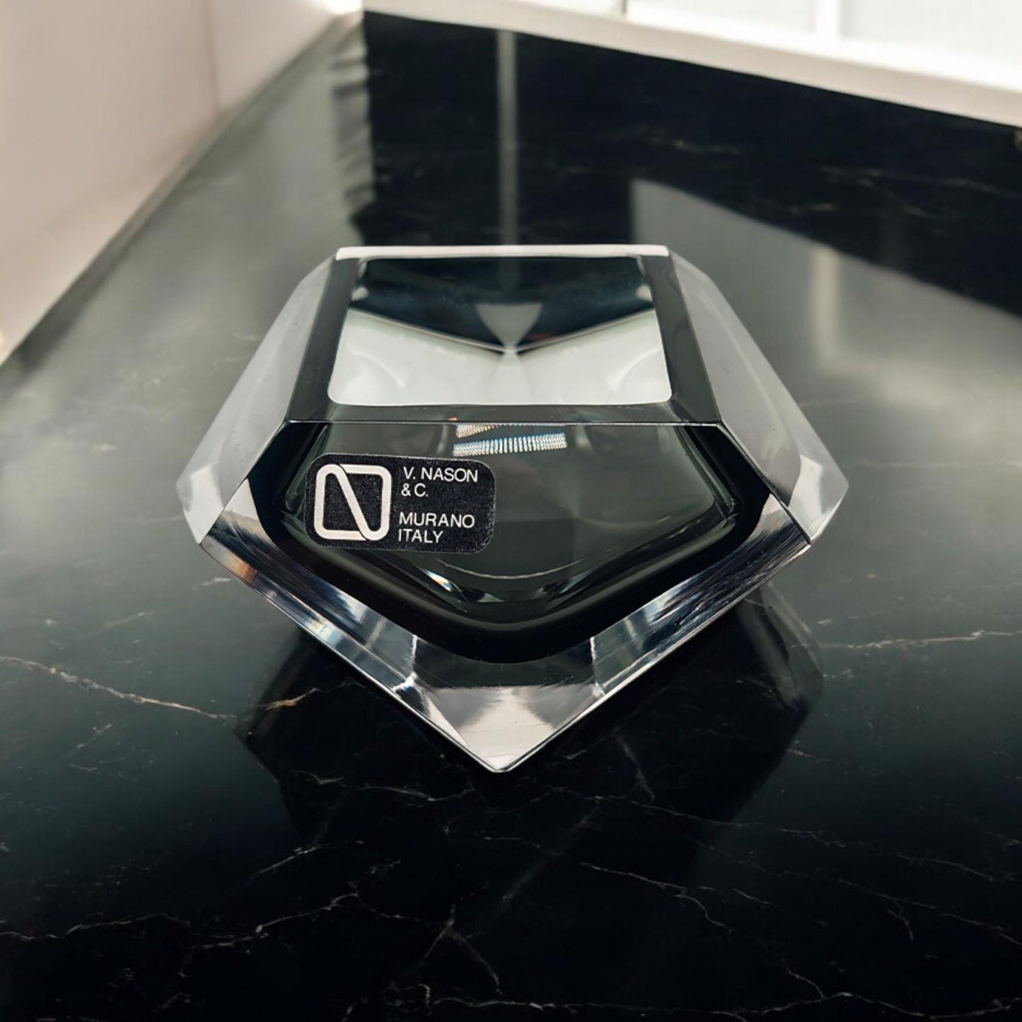 1960s Stunning Big Ashtray or Catch-all in Murano Glass by Nason.  Made in Italy.