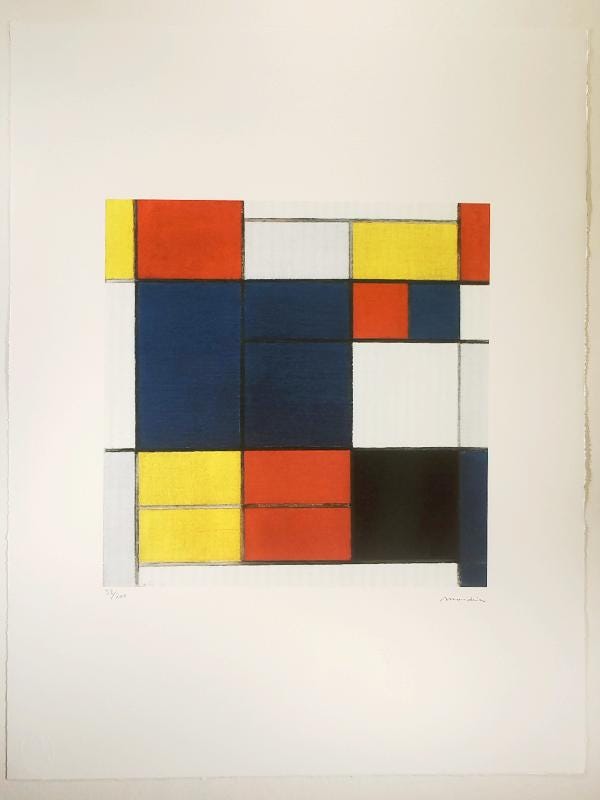 1970S Piet Mondrian Limited Editioin Lithograph Numbered  in Pencil.