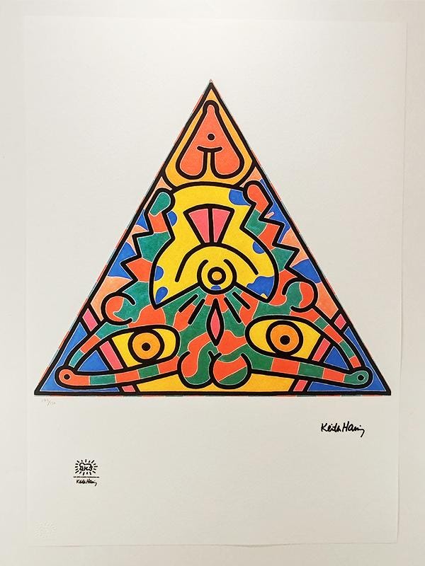 1990s Keith Haring Limited Edition Lithograph Numbered in Pencil.
