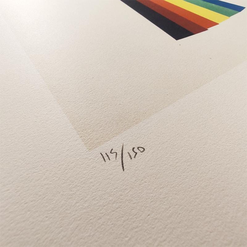 1970s Man Ray Limited Edition Lithograph. Author's signature and Numbered  in Pencil.