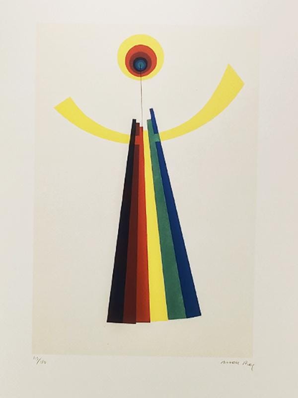 1970s Man Ray Limited Edition Lithograph. Author's signature and Numbered  in Pencil.