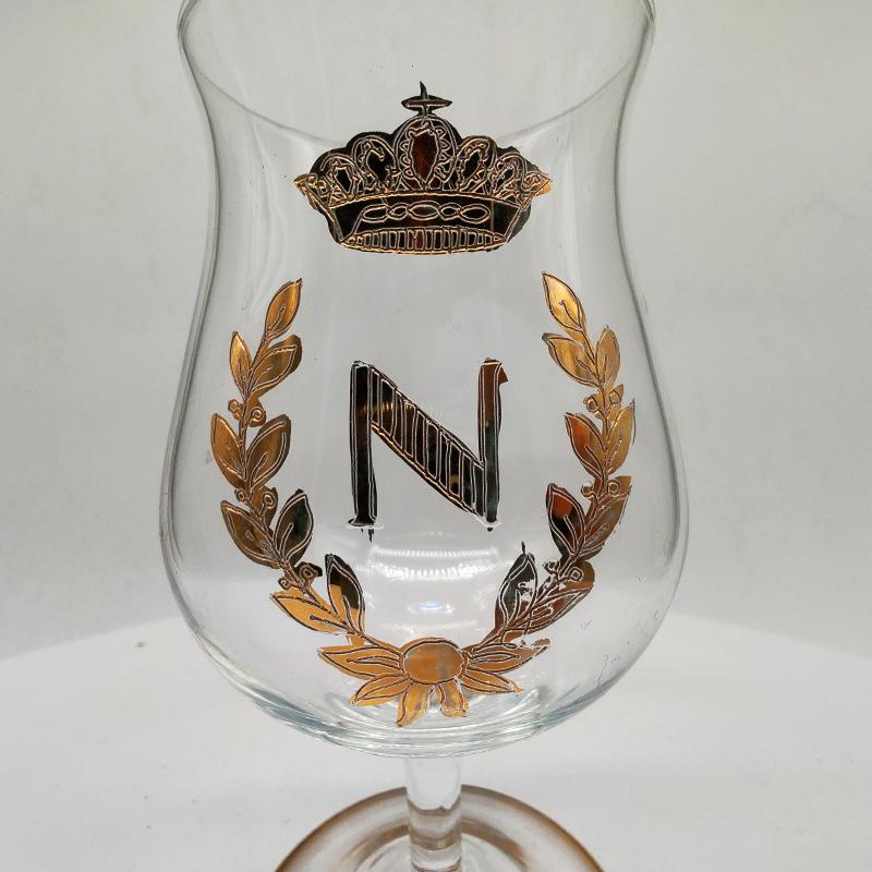 1970s Set of 6 Liquor Glasses by Napoleon with Gold Finishes.