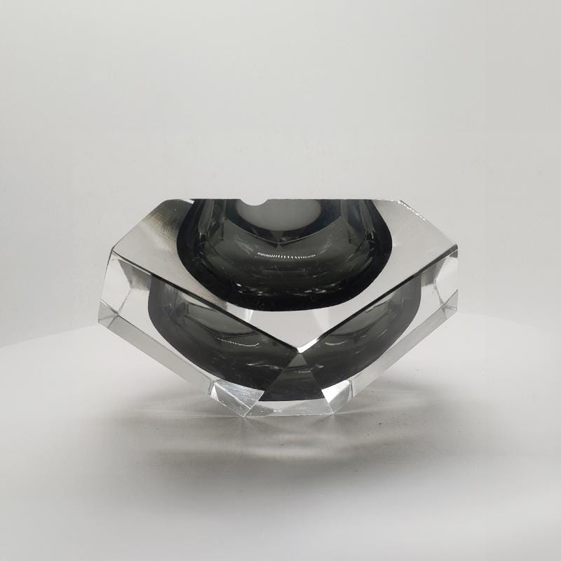 Vintage Big Ashtray or Catch-all in Murano Glass by Flavio Poli for Seguso -1960