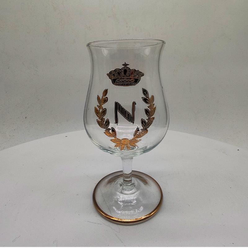 1970s Set of 6 Liquor Glasses by Napoleon with Gold Finishes.