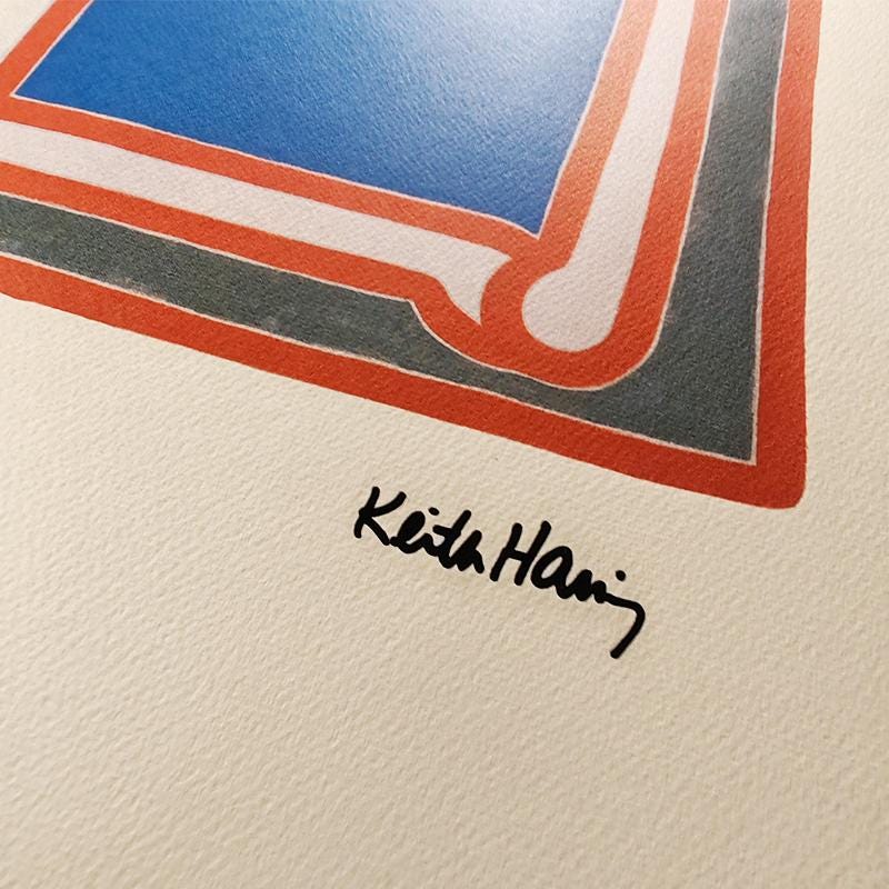 1990s  Keith Haring Limited Edition Lithograph -  Numbered in Pencil