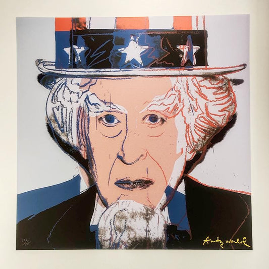 1980s Andy Warhol " Uncle Sam " Limited Edition Lithograph by CMOA - Carnegie Museum of Art - Pittsburgh - Numbered in Pencil