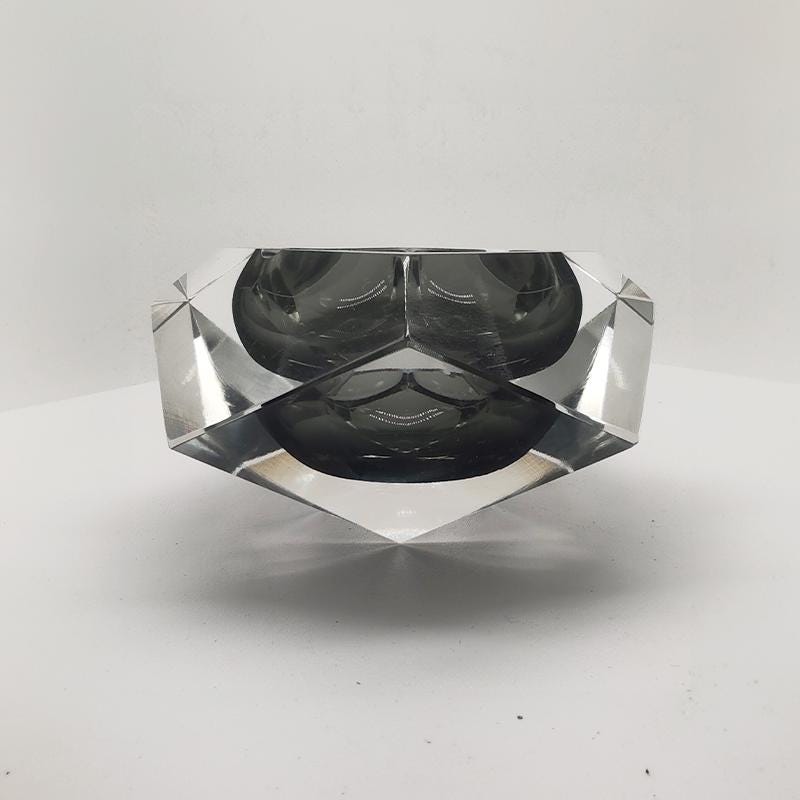 Vintage Big Ashtray or Catch-all in Murano Glass by Flavio Poli for Seguso -1960