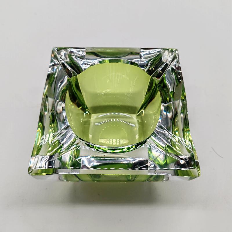 1960S Square Ashtray or Catch-all in Murano Glass. Made in Italy.
