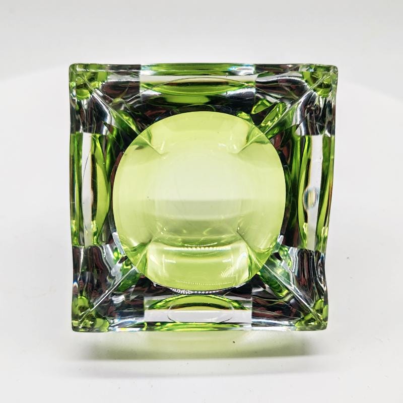 1960S Square Ashtray or Catch-all in Murano Glass. Made in Italy.