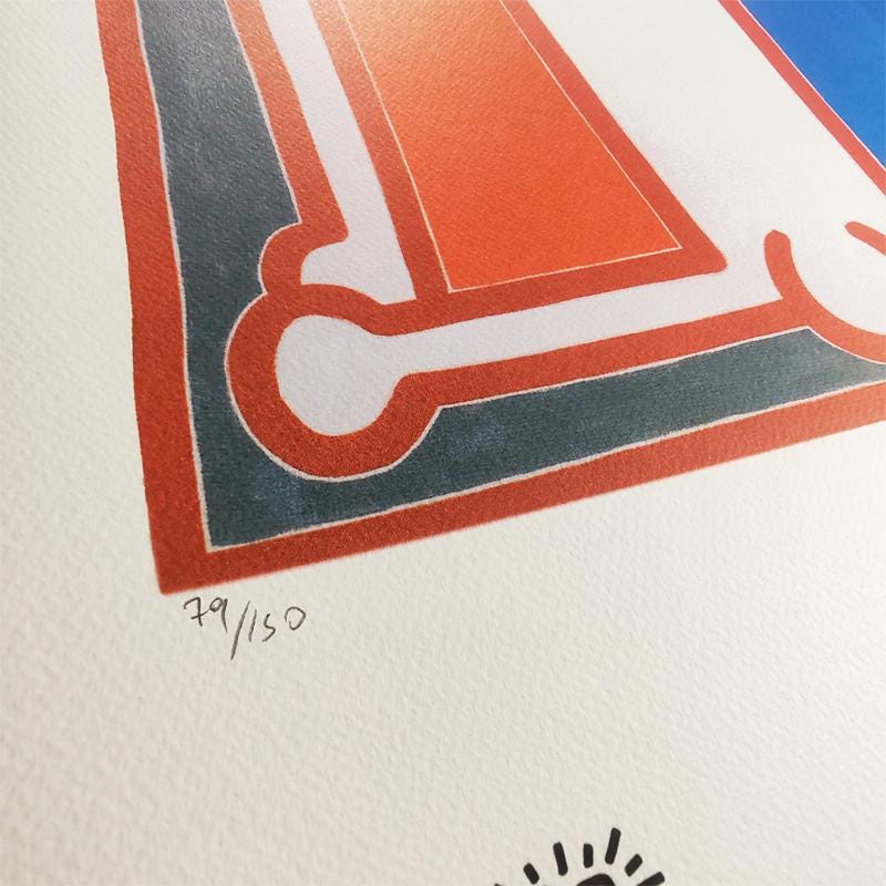 1990s  Keith Haring Limited Edition Lithograph -  Numbered in Pencil