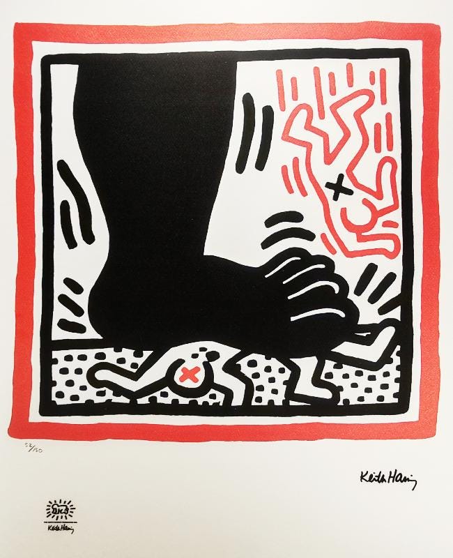 1990s Keith Haring Limited Edition Lithograph - Numbered in Pencil