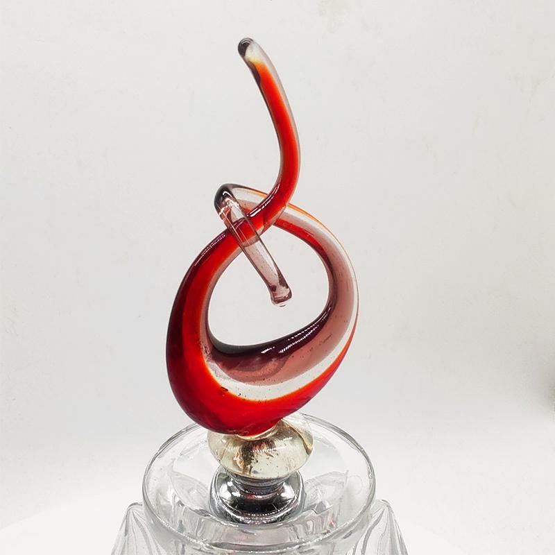 1980s Set of 3 Bottle Stoppers handcrafted by Murano Glass Masters - Murano Glass.