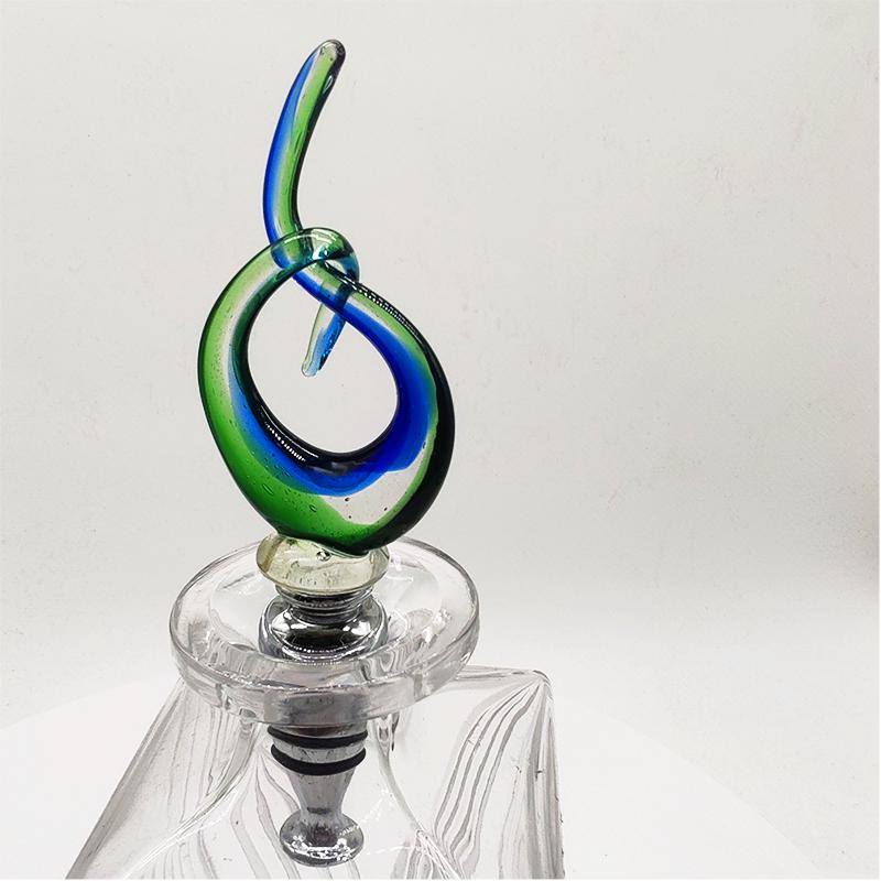 1980s Set of 3 Bottle Stoppers handcrafted by Murano Glass Masters - Murano Glass.